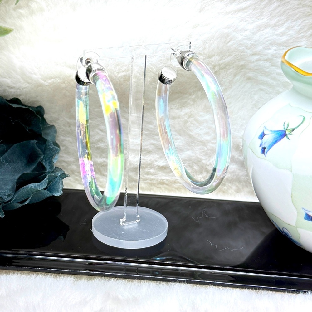 Women’s Clear Hoop Earrings